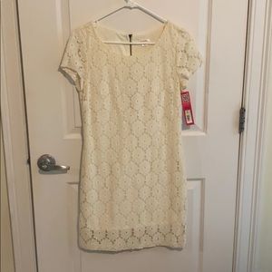 Super cute floral pattern white dress